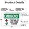Signmission First Aid Kit AED Inside Cabinet With Symbol, 14 in W x Rectangle, Aluminum OS-2PACK-EM-A-1014-L-10369 - alternate 2